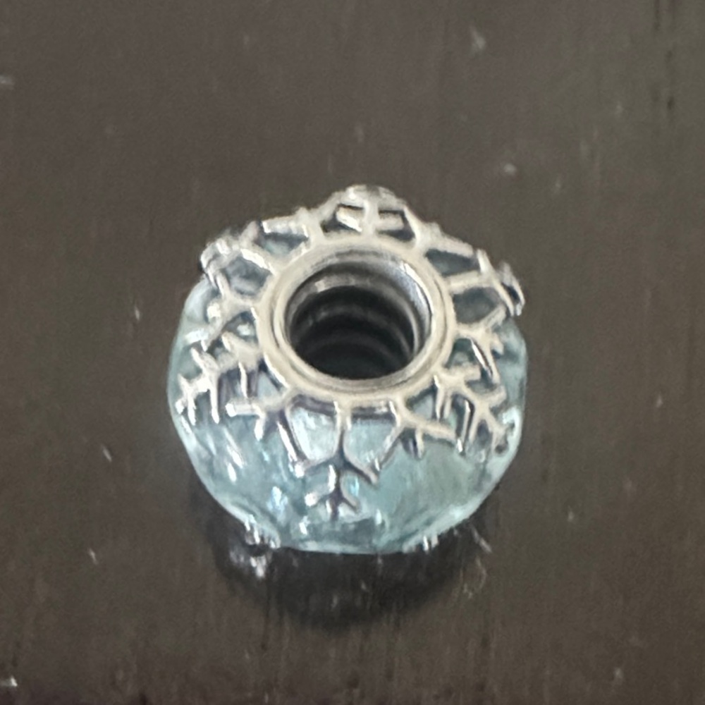 Pandora Silver and Blue Charm Bracelet
